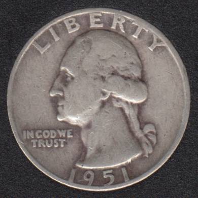 1951 D - Washington - 25 Cents