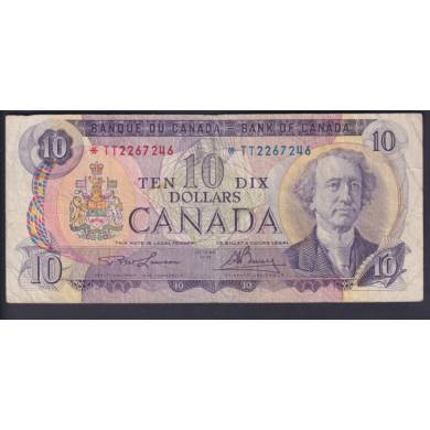 1971 $10 Dollars - Fine - Lawson Bouey - Prfixe *TT - Remplacement