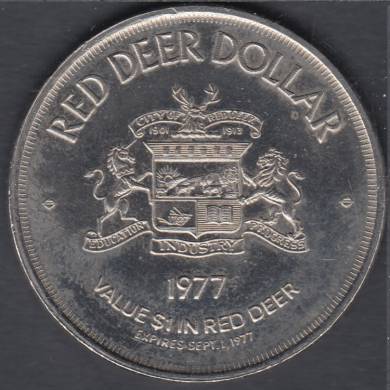 1977 - Red Deer Dollar - Fort Normandeau - $1