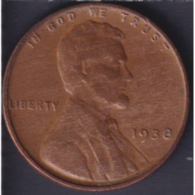 1938 - VG - Lincoln Small Cent USA