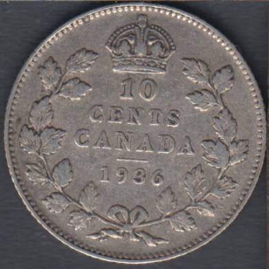 1936 - VF - Canada 10 Cents