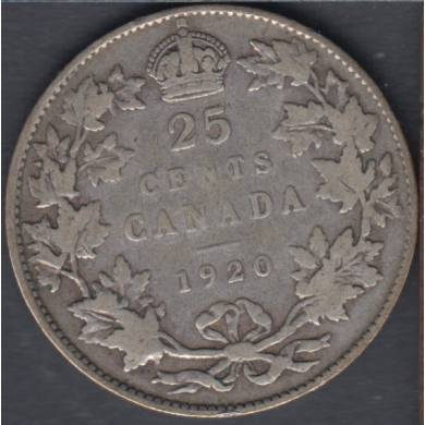 1920 - VG - Canada 25 Cents