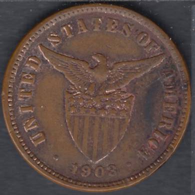 1903 - 1/2 centavo - Endommag - Philippines