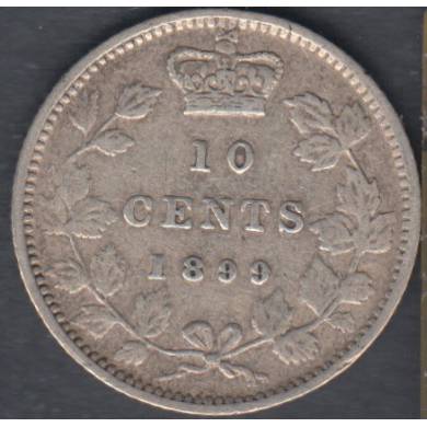 1899 - VF - Small '9' - Canada 10 Cents