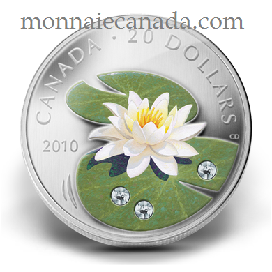 2010 - $20 - Fine Silver Coin - Water Lily - TAX Exempt