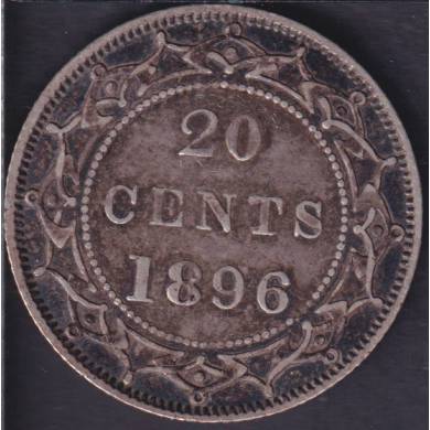1896 - VF - Small '6' - 20 Cents - Terre Neuve