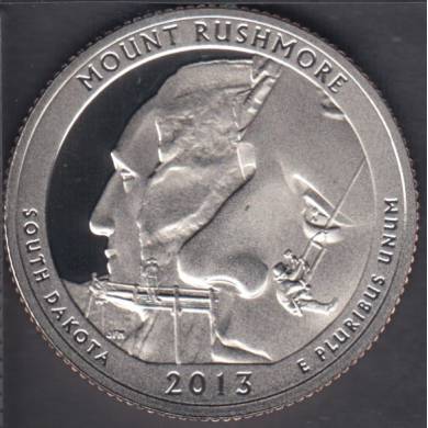 2013 S - Proof - Mount Rushmore  - 25 Cents