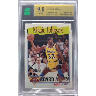 1991-92 NBA Hoops #316 Magic Johnson Lakers 9.0 MNT