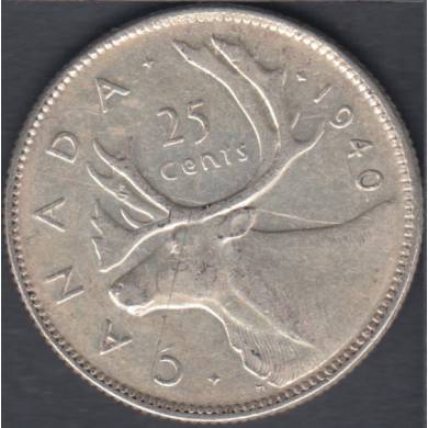 1940 - VF/EF - Canada 25 Cents
