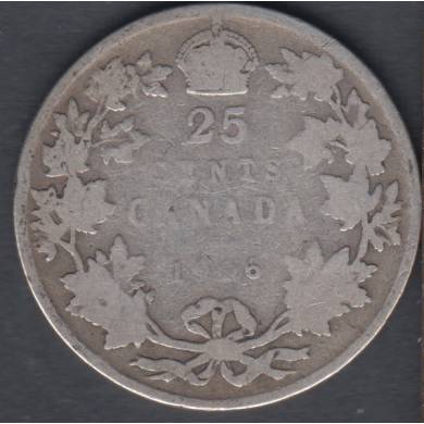 1906 - G/VG - Canada 25 Cents