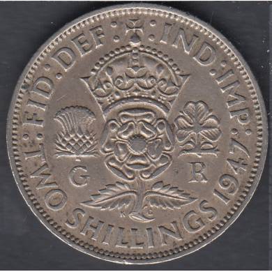 1947 - Florin (Two Shillings) - Great Britain