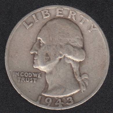 1943 S - Washington - 25 Cents
