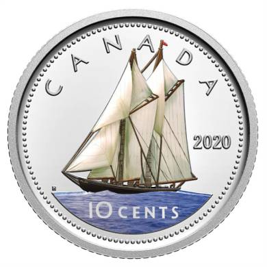2020 - Proof - Argent Fin Coloré - Canada 10 Cents