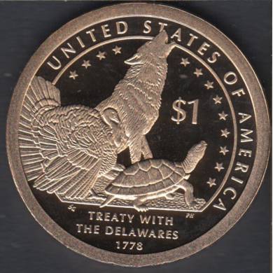 2013 S - Proof - Treaty, Delawares - Native Dollar