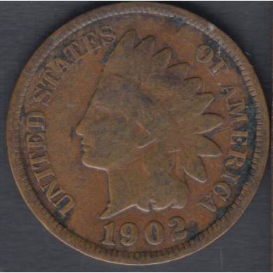 1902 - VG - Indian Head Small Cent