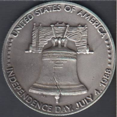 Serge Huard - 1988 - U.S. Independence Day - Plaqu Argent - Dollar de Commerce
