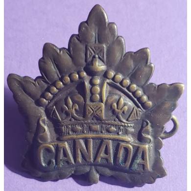 #66 WW1 CEF Maple Leaf General List Cap Badge, Roden Bros.Toronto