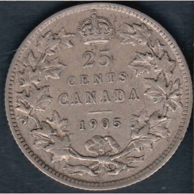 1905 - VF - Canada 25 Cents