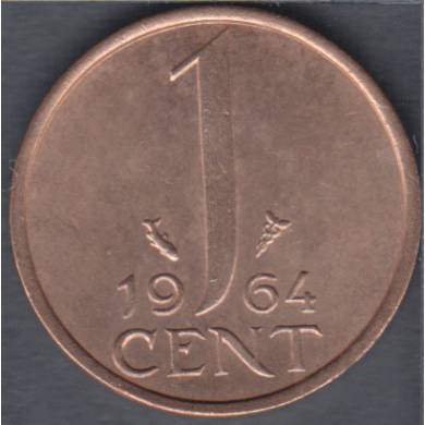 1964 - 1 Cent -B.  Unc - Netherlands