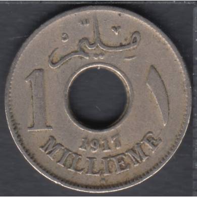 AH 1335 - 1917 - 1 Millieme - Egypt