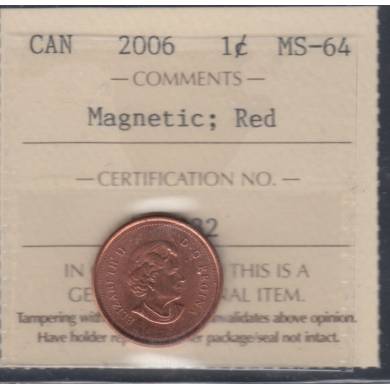 2006 - MS 64 Red - Magnétique - ICCS - Canada Cent