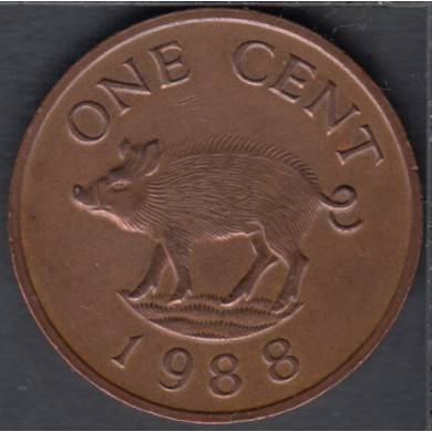 1988 - 1 Cent - Non Magnetic - Bermuda