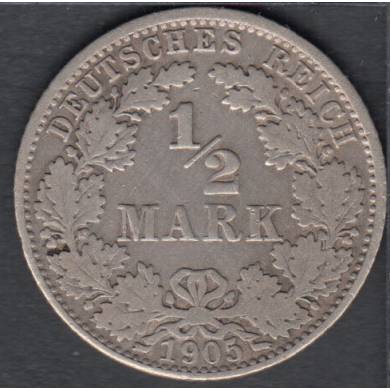 1905 A - 1/2 Mark - Allemagne