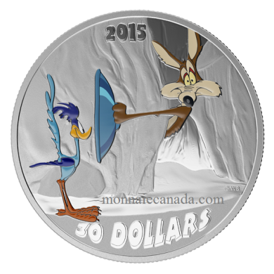 2015 - $30 - 2 oz. Fine Silver Coloured Coin – Looney Tunes™ Classic Scenes: Fast and Furry-ous
