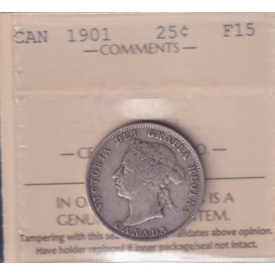 1901 - F 15 - ICCS - Canada 25 Cents
