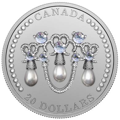 2021 $20 Dollars - 1 oz. Pure Silver Coin - Her Majesty Queen Elizabeth's Lover's Knot Tiara
