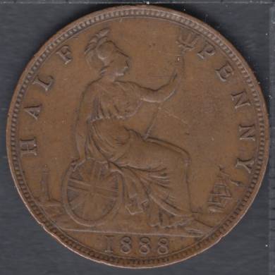 1887 - Half Penny - VF/EF - Great Britain