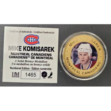 Mike Komisarek Canadiens Montreal - Mdaille Bronze Highland Mint