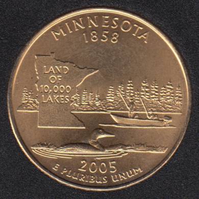 2005 D - Minnesota - Plaqué Or - 25 Cents
