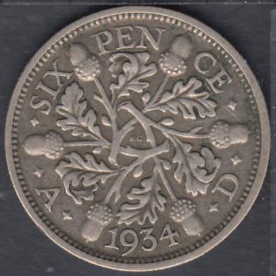 1934 - 6 Pence - Grande Bretagne