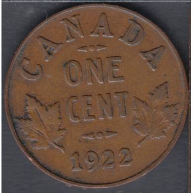 1922 - VG - Canada Cent