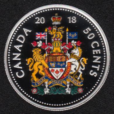 2018 - Proof - Col. - Fine Silver - Canada 50 Cents