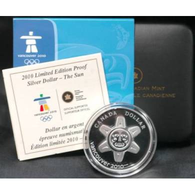 2010 Limited Edition Proof Silver Dollar - The Sun