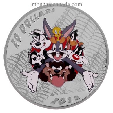 2015 - $20 - 1 oz. Fine Silver Coloured Coin  Looney TunesTM: Merrie Melodies