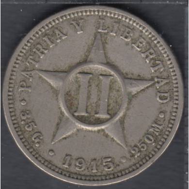 1915 - 2 Centavos - Cuba