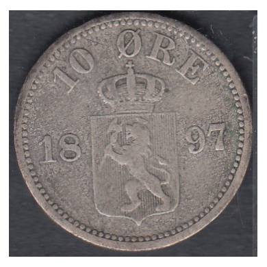 1897 - 10 Ore - VF - Norway
