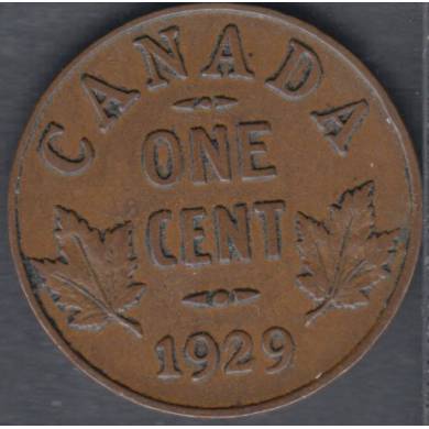 1929 - F/VF - Canada Cent