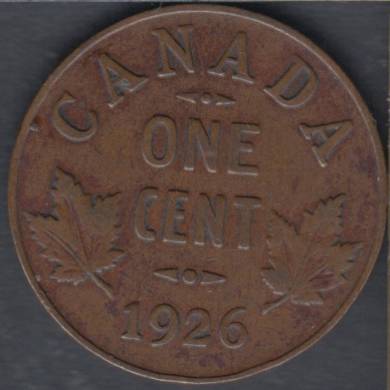 1926 - F/VF - Canada Cent