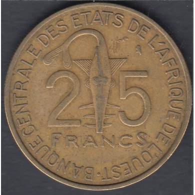1970 - 25 Francs - Afrique de l'Ouest tats