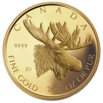 2004 - 25 Cents Proof 1/25oz Gold 'Moose' .9999 Fine