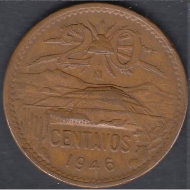1946 Mo - 20 Centavos - Mexique