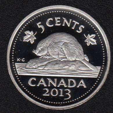2013 - Proof - Argent Fin - Canada 5 Cents