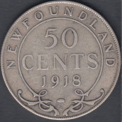 1918 C - VG/F - 50 Cents - Newfoundland