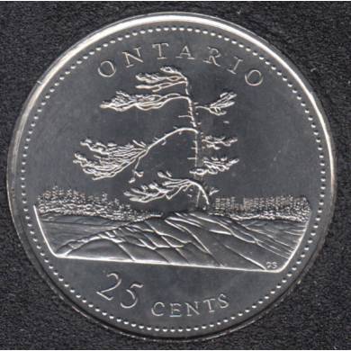 1992 - #8 B.Unc - Ontario - Canada 25 Cents