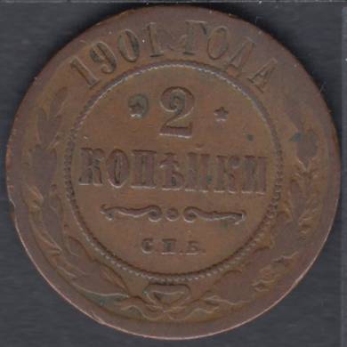 1901 - 2 Kopeks - Russia