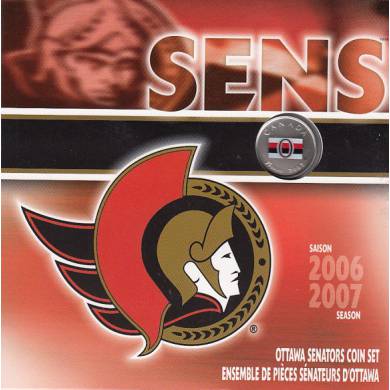 2006 2007 Saison Sénateurs Ottawa - Ensemble 7 pieces - 25 cents Coloré